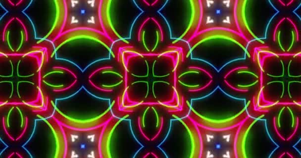 Kaleidoskop abstraktní vzory v dynamické plynulé animace. Hypnotický návrh pozadí ideální pro klub, koncert, módy, video, show a akce.