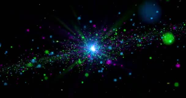 Farbe Galaxie Abstrakten Hintergrund Raumfahrtkonzept Nahtlos Und Loop Animation — Stockvideo