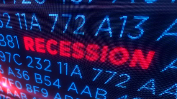 Récession Business Concept Crise Boursière Crash Économique Marchés Vers Bas — Photo