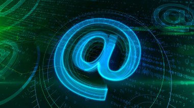 @ Simgesi soyut kavram e-posta. Internet iletişimi ve sosyal medya 3D çizimi.