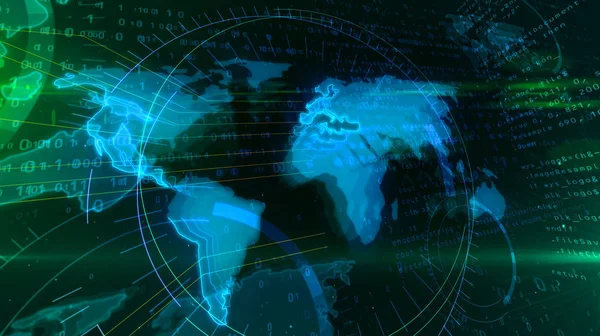 Globalnej Sieci Koncepcja Mapy Świata Abstrakcja Ilustracja Globalizacji Cyberprzestrzeni Społeczeństwo — Zdjęcie stockowe