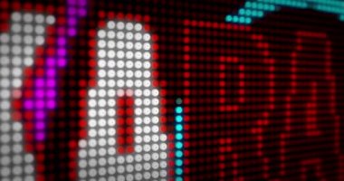 Karaoke partisi club işareti neon animasyon. Led ampuller ile inşa büyük Işıklı harfler.