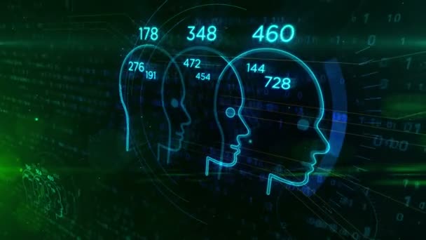 Punktacji Społecznych Obywateli Profilowania Przez Technologii Sztucznej Inteligencji Ludzkie Zachowanie — Wideo stockowe
