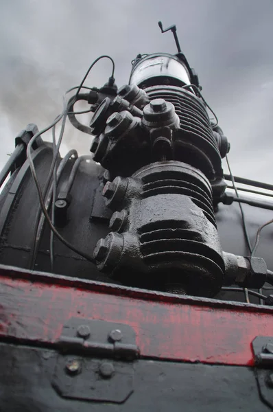 Motor locomotivo a vapor — Fotografia de Stock