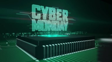 Siber pazartesi hologramı ile gemide Cpu