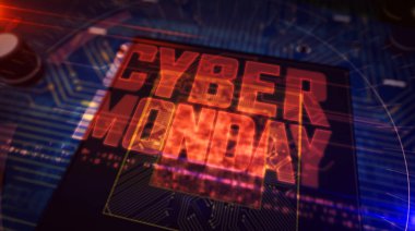 Siber pazartesi hologramı ile gemide Cpu