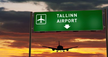 Tallinn'e tabelayla uçak inişi