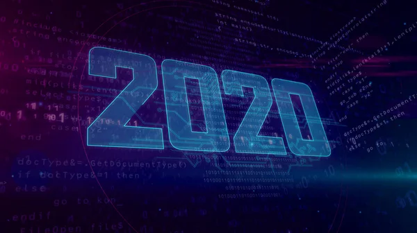 2020 holograma moderno — Fotografia de Stock