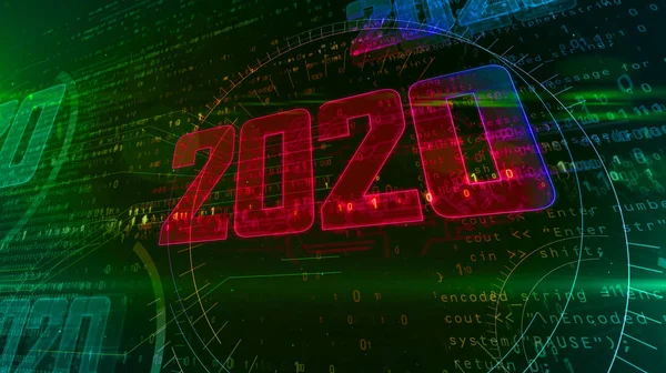 2020 μοντέρνο ολόγραμμα — Φωτογραφία Αρχείου