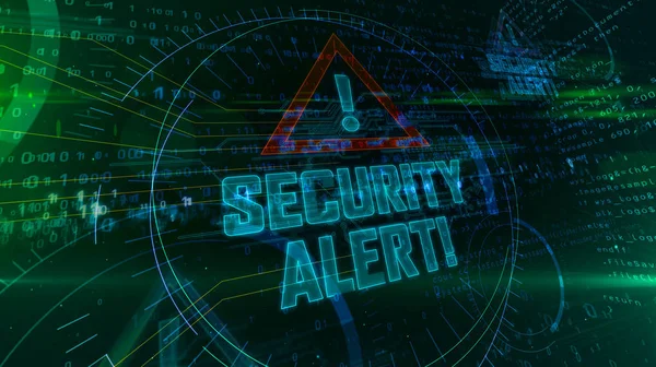 Security alert hologram illustration