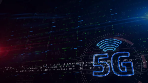 5G network lower thirds background