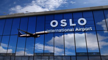 Oslo, Norveç'e iniş uçağı terminale yansıtTı