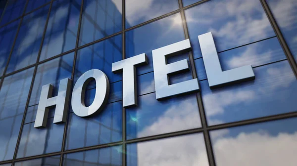 Hotellets spegelbyggnad — Stockfoto