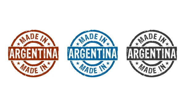 Iconos Sellos Fabricados Argentina Pocas Versiones Color Fábrica Fabricación Producción — Foto de Stock