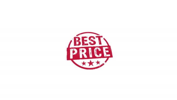 Best Price Stamp Hand Stamping Impact Isolated Animation Promotion Sale — Stock Video