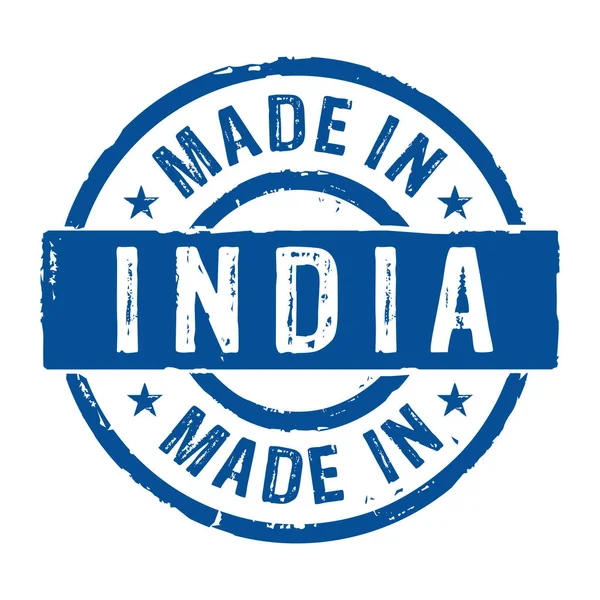 Hecho India Icono Vector Sello Grunge Concepto País Fábrica Fabricación — Vector de stock