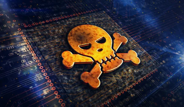 Cyberkriminalität Sicherheitslücken Hackerangriffe Auf Den Computerschutz Piraterie Und Datendiebstähle Mit — Stockfoto
