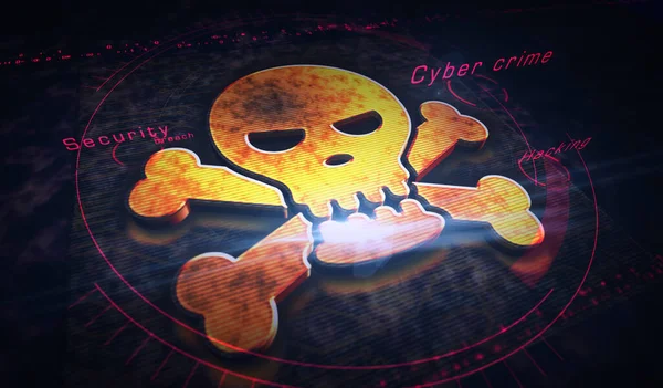 Delito Cibernético Violación Seguridad Piratería Informática Piratería Tecnología Robo Datos — Foto de Stock
