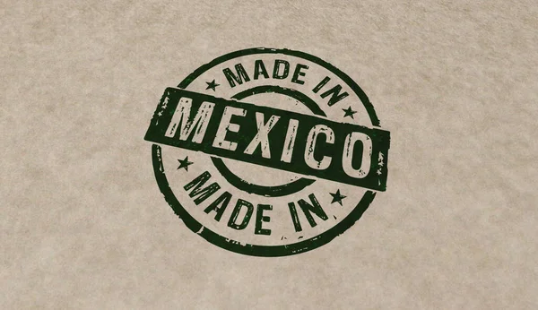 Feito Ícones Selo México Poucas Versões Coloridas Fábrica Fabricação Produção — Fotografia de Stock