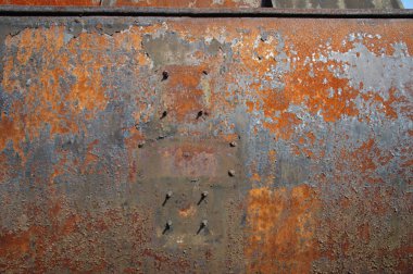 Paslı eski yüzey. Eski makine parçası