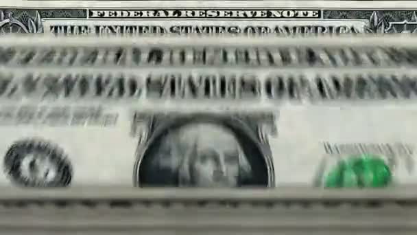 Машина Підрахунку Грошей Одним Доларовим Банкнотом Бізнес Економіка Прибуток Банківська — стокове відео