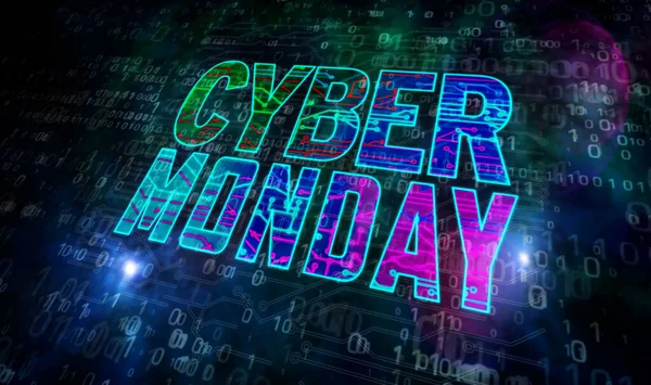 Cyber Monday Sale Digital Shopping Business Marketing Online Shop Retail — Stock Photo, Image