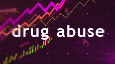 Uyuşturucu kullanımı ve eczane bağımlılığı grafikleri ve grafikleri kusursuz döngü analizi konsepti