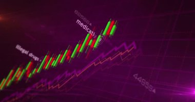 Uyuşturucu kullanımı ve eczane bağımlılığı grafikleri ve grafikleri sorunsuz ve döngüsel konsept