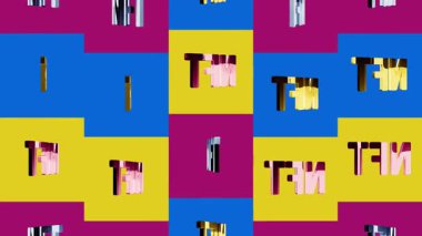 Non-fungible token business multiple 3d golden metal symbols looped and seamless animation