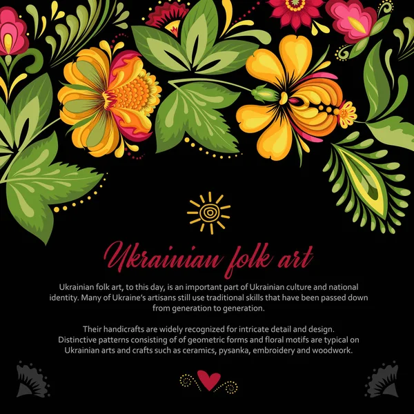 Ukrainian ornament page design. Ethnic background. Abstract Flowers