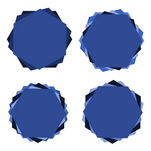 4 mavi yuvarlak çerçeve koleksiyonu. Posterler, kartlar, kitaplar, afişler, ambalajlar vb. için kullanılabilir.