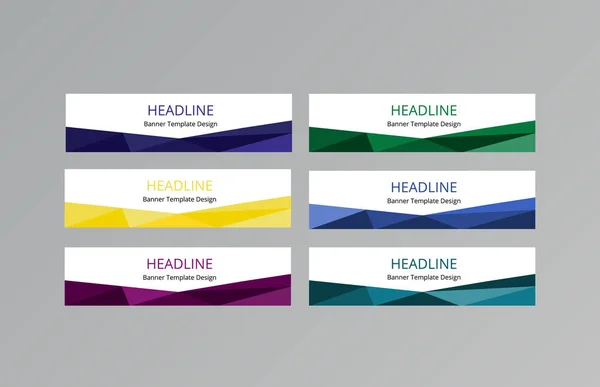 Beyaz arka planda örnek metin ile renkli çokgen afiş. 6 farklı renk paletler ayarlayın. Vektör çizimi