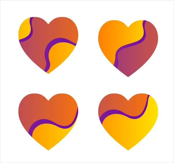 4 parlak degrade modern kalpler. Posterler, afişler, kartlar, sosyal medya için kullanılabilir