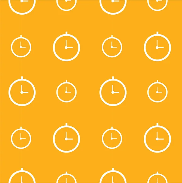 Modello Ripetizione Senza Soluzione Continuità Con Icone Degli Orologi Oggetti — Vettoriale Stock