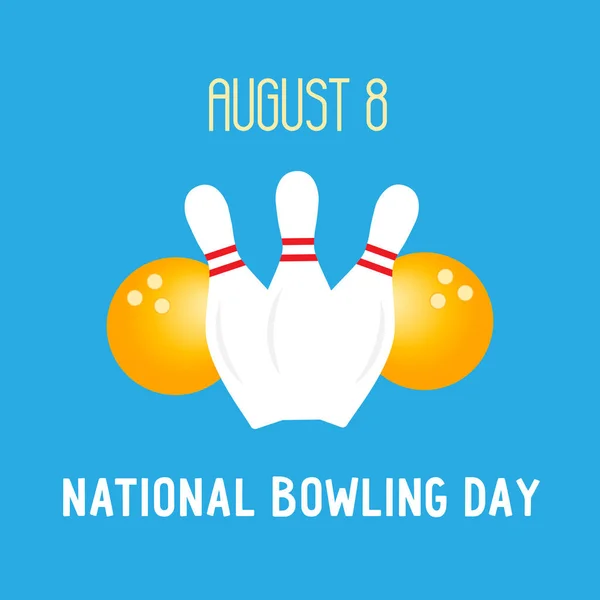 Bandiera Nazionale Del Bowling Composizione Palline Gialle Spilli Bianchi Sullo — Vettoriale Stock