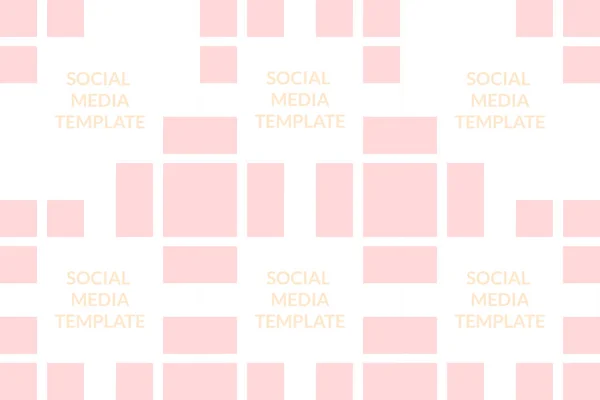 Conjunto Plantillas Redes Sociales Con Rectángulos Color Rosa Pastel Fondo — Vector de stock