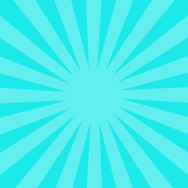 Açık mavi arkaplan ve beyaz ışınlar. Pankartlar, posterler, kartlar, broşürler, davetiyeler için eğlenceli bir duvar kağıdı. Vektör kare illüstrasyonu