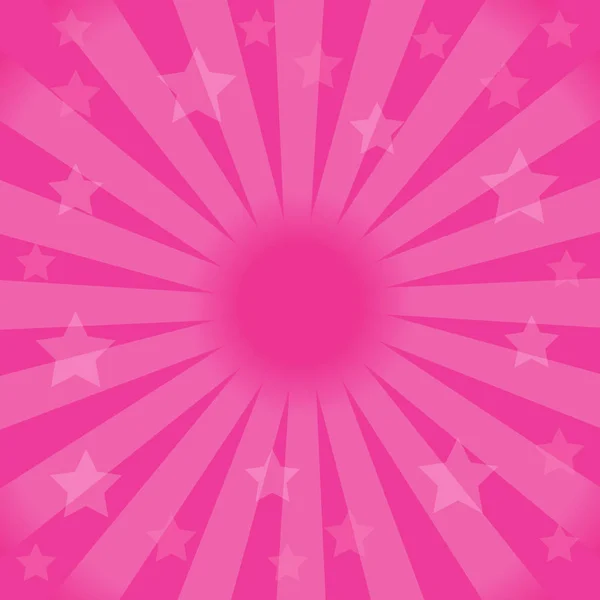 Parlak pembe arka plan ve yıldızlar. Parti posteri, kartı, afişi, ilanı, davetiyeleri için canlı çizgili duvar kağıdı. Vektör illüstrasyonu