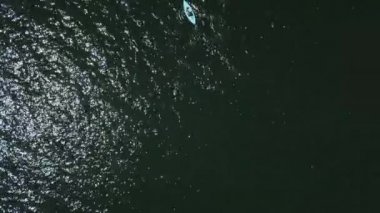 Grup kayık lake.move kamera görünümünü hava uçak