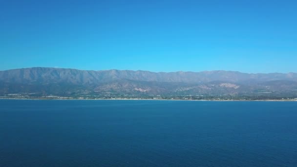 California Aerial Ocean View praia e montanha, San Diego — Vídeo de Stock