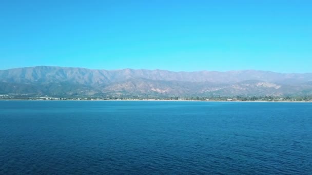 Perfetto Scatto Aereo Largo Una Spiaggia Malibu California Punto Vista — Video Stock