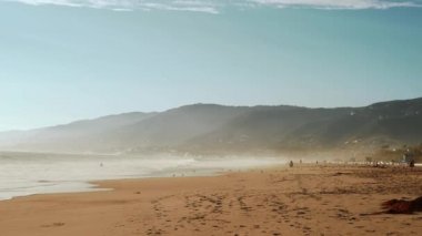 Santa Monica plaj güneşli gün, Los Angeles