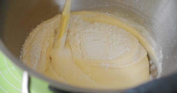 Professional baker preparing the cake batter, making cream. V2 — Stock Video