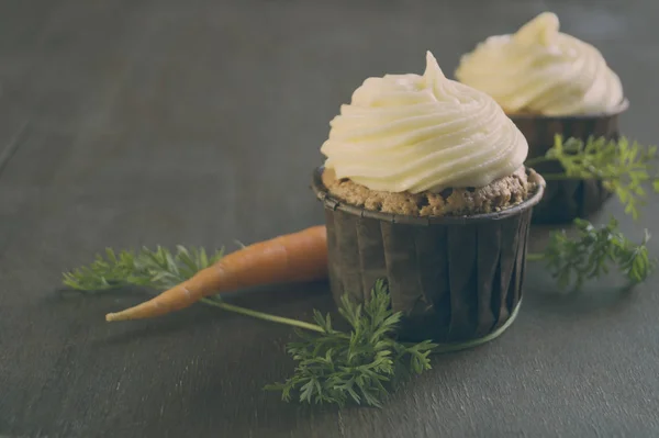 homemade cake. traditional carrot cake with cream