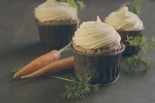 homemade cake. traditional carrot cake with cream