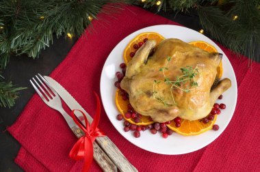 Fırında tavuk pişirdim. Şenlik yemeği.