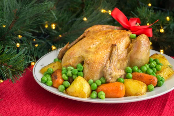 Baked Chicken Oven Festive Dish — Stock Photo, Image