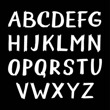 Vektör el çizilmiş resim yazı tipi