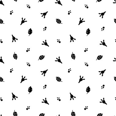 Dikişsiz desen vektör siyah planand dinozor izleri. 