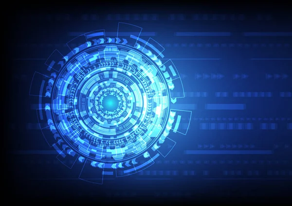 Yüksek teknoloji arka plan. Neon ışık daire geometrik şekil ve çizgi stili düz. Vektör illüstrasyon kavramı fütüristik teknoloji, bilim, iş, sanayi için.